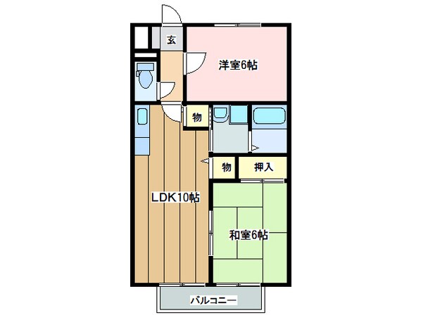 パステルコート新宮の物件間取画像